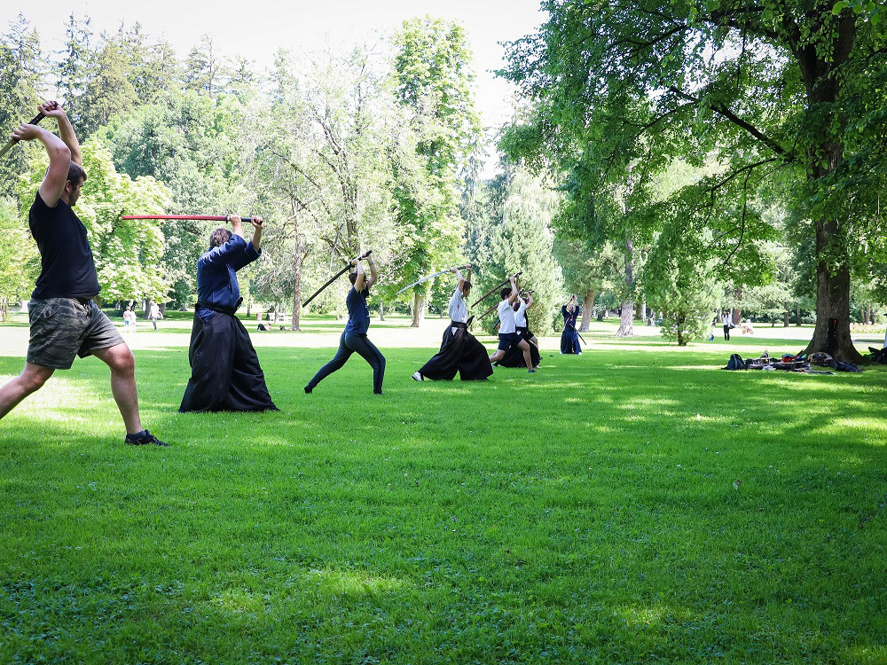 Training im Stadtpark von Maribor
