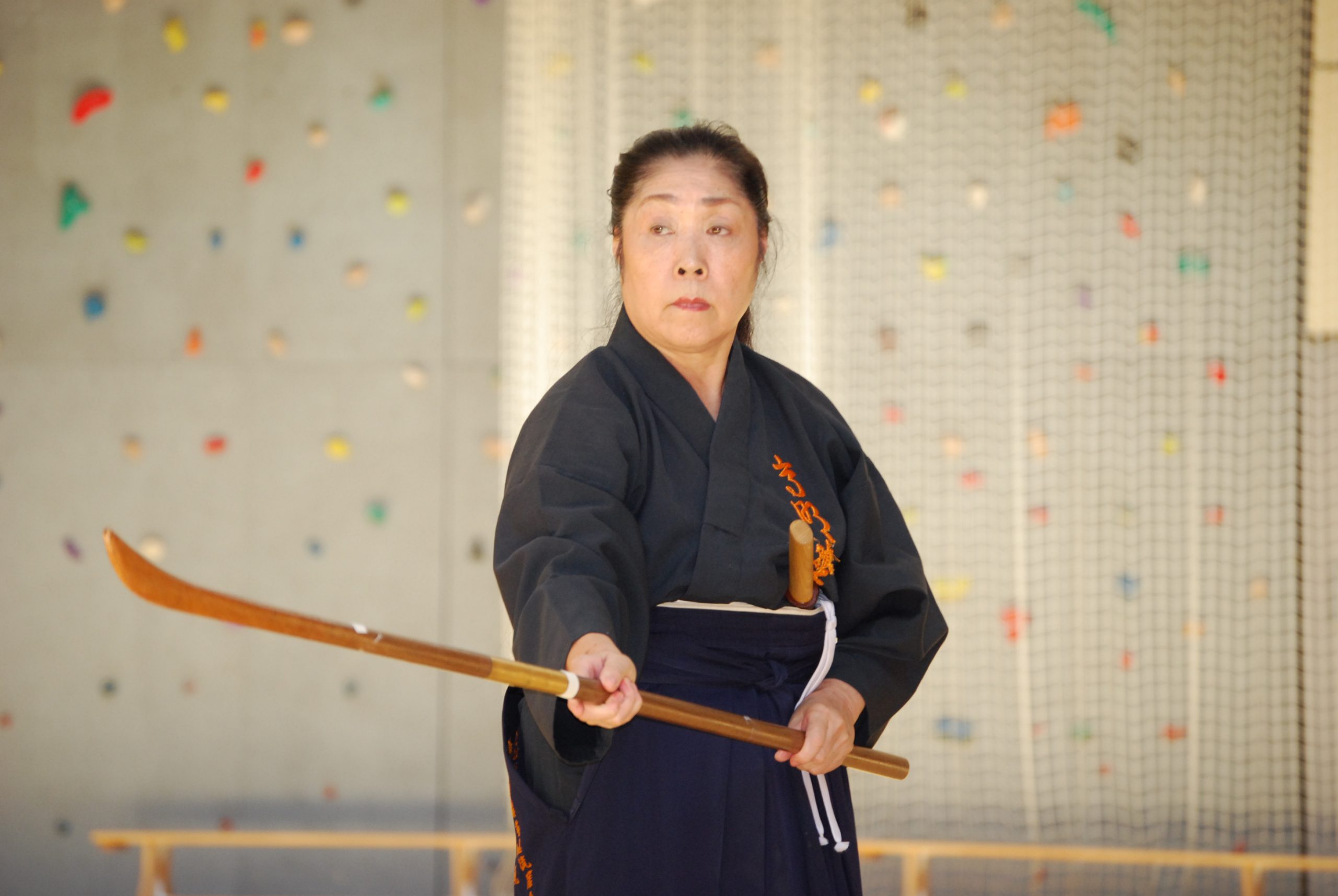 Shimizu Noboku Sensei mit Naginata.